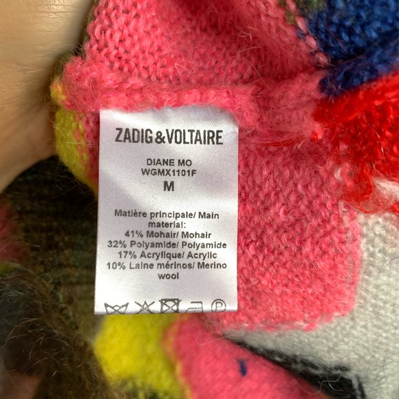 Zadig & Voltaire Diane Wool-Blend V-Neck Sweater [Size M] - Picture 4 of 5